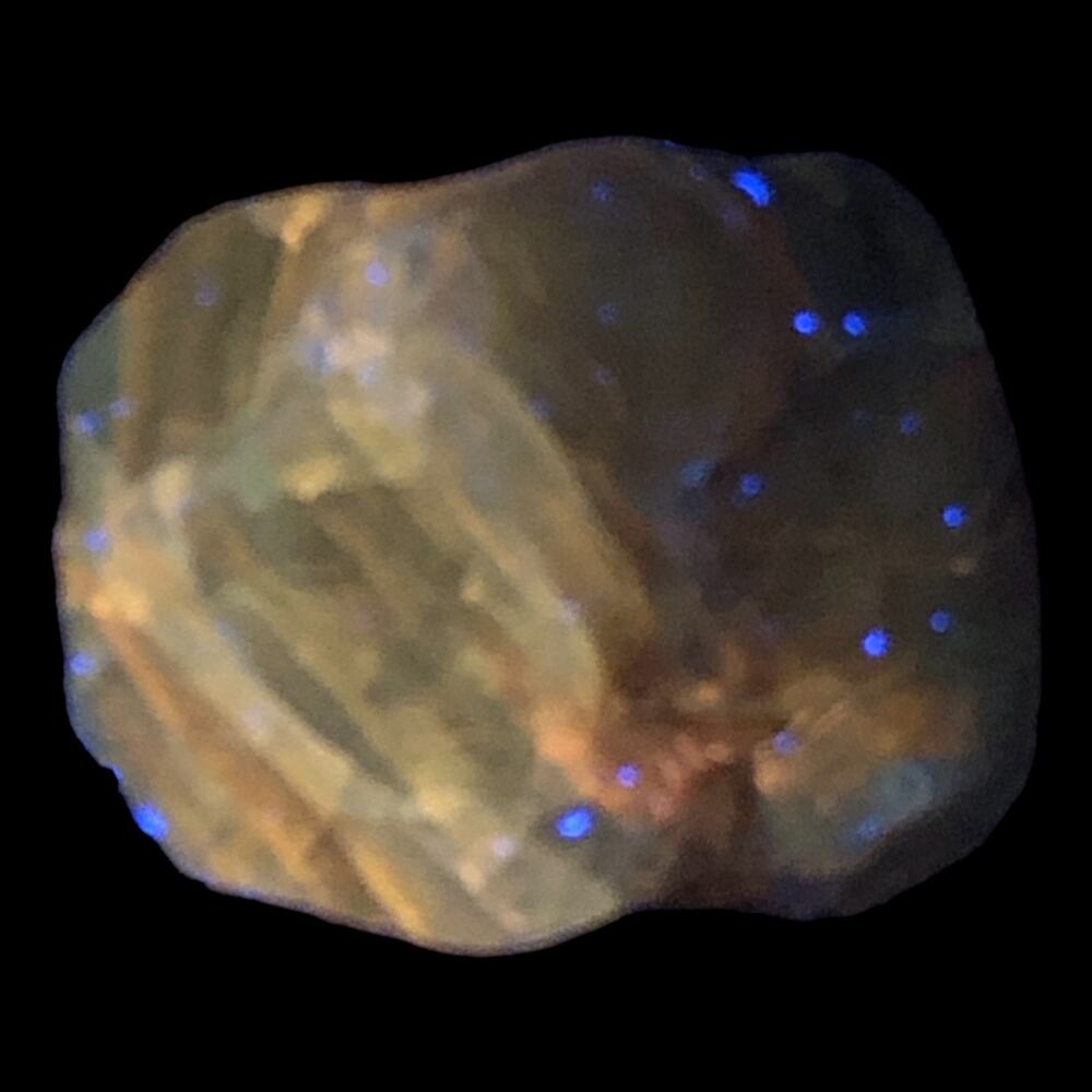 Amber Selenium Glow‎ Art Glass Cullet Orange Glowing Layered Slag Glass #4GX89